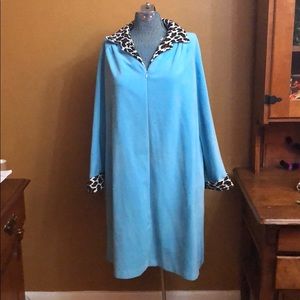 Vtg Women’s Vanity Fair Velour Housecoat Robe L
